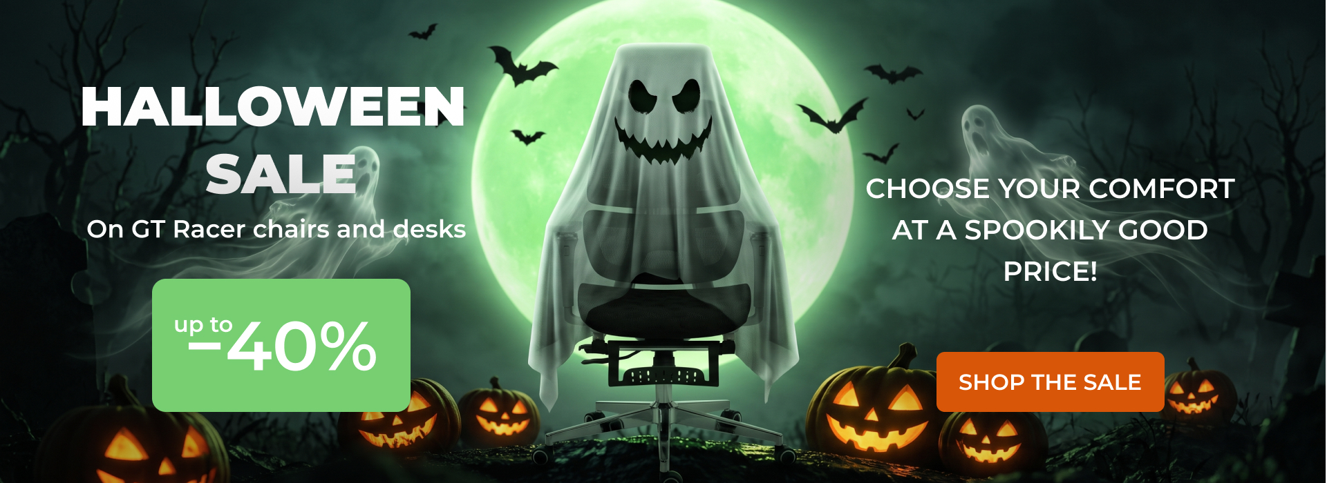Halloween Sale at GT Racer — Up to 40% Off!