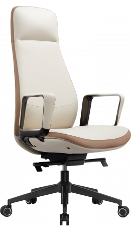 Офісне крісло GT Racer B-2115 Beige/Brown (leather)