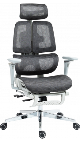 Офісне крісло GT Racer B-2450 White/Gray Офісне крісло GT Racer B-2450 White/Gray
