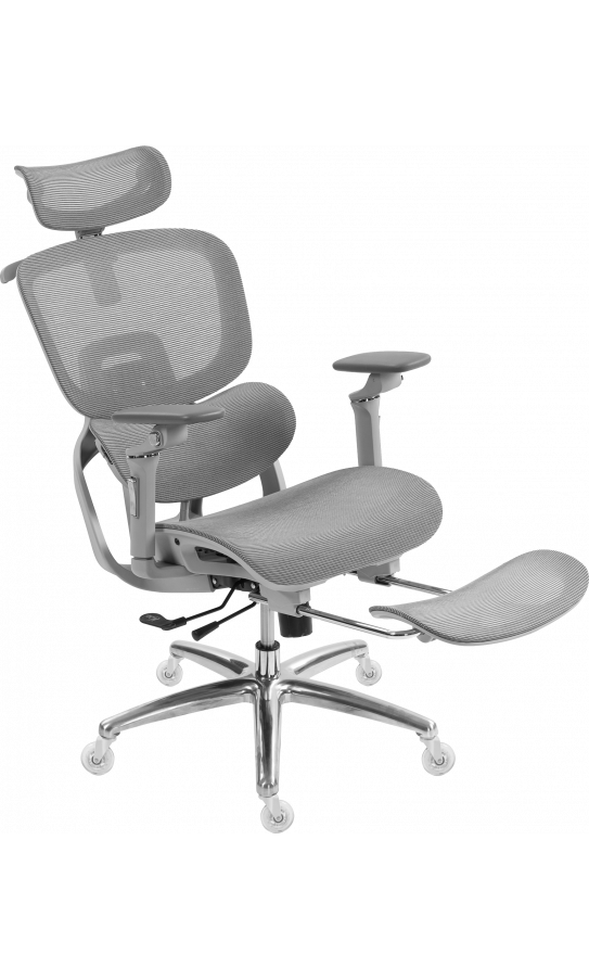 Офісне крісло GT Racer B-816 White/Gray (Massage)