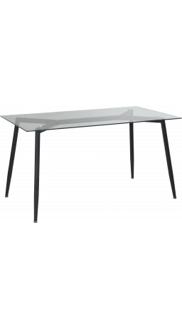 Table GT K-4006 (140x80x76) Clear glass/Black