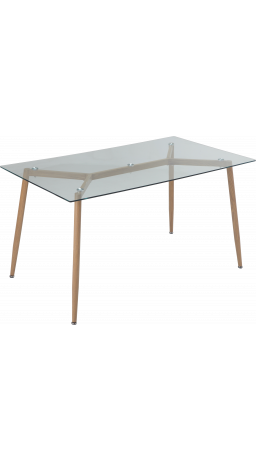 Table GT K-4006 (140x80x76) Clear glass/Wooden
