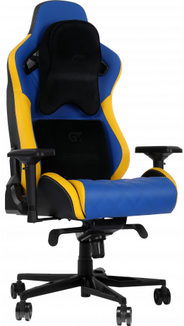 Геймерське крісло GT Racer X-0724 Blue/Yellow Геймерське крісло GT Racer X-0724 Blue/Yellow