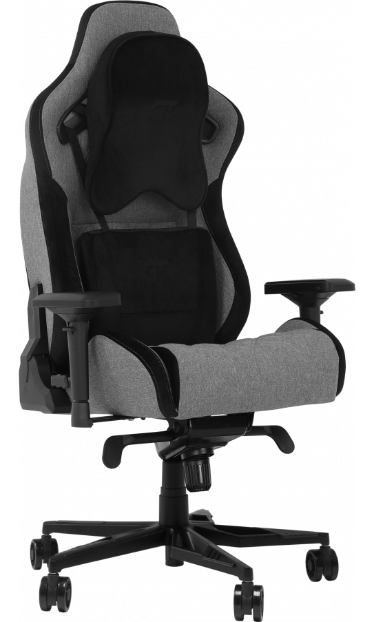 Gaming chair GT Racer X-0724 Fabric Gray/Black Suede Gaming chair GT Racer X-0724 Fabric Gray/Black Suede