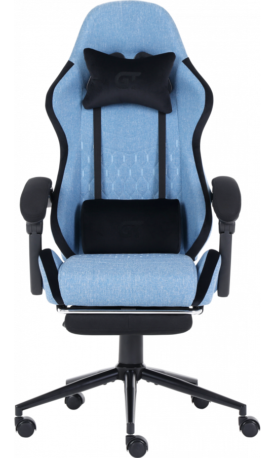 Геймерское кресло GT Racer X-2324 Fabric Light Blue/Black Suede Геймерское кресло GT Racer X-2324 Fabric Light Blue/Black Suede