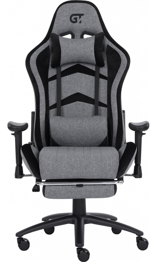 Геймерське крісло GT Racer X-2534-F Fabric Gray/Black Suede Геймерське крісло GT Racer X-2534-F Fabric Gray/Black Suede