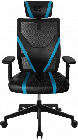 11Геймерское кресло GT Racer X-6674 Black/Blue