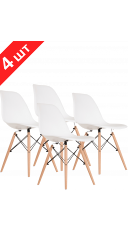 Chairs set GT Racer X-D10 White (4 psc)